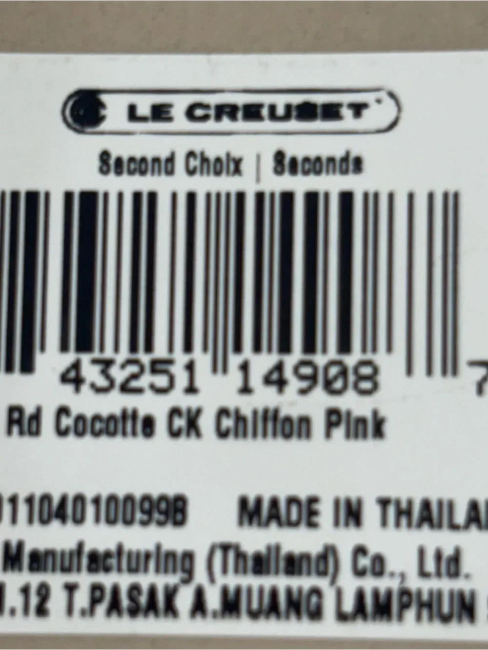 Le Creuset from cobblers